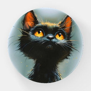 Enchanted Black Cat Paperweight