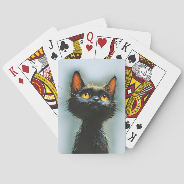 Enchanted Black Cat Poker Cards (Back)