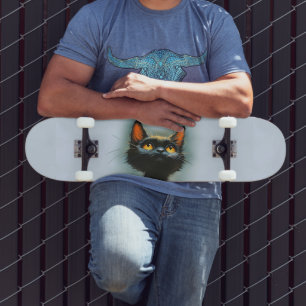 Enchanted Black Cat Skateboard