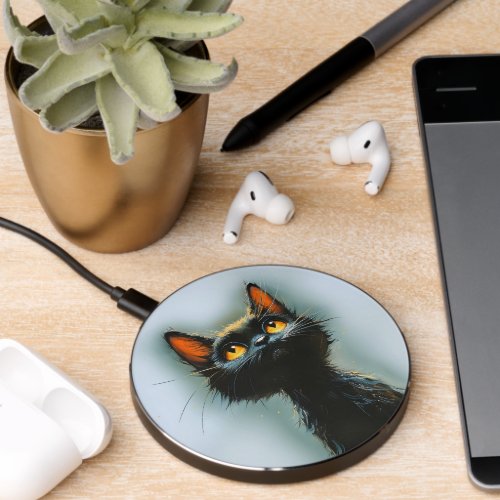 Enchanted Black Cat Wireless Charger