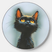 Enchanted Black Cat Wireless Charger (Front)