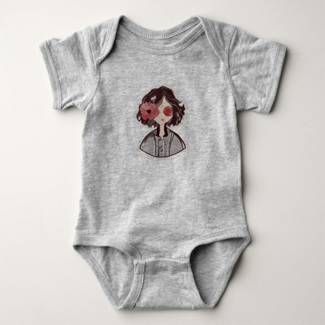 Enchanted Bloom Baby Bodysuit (Front)