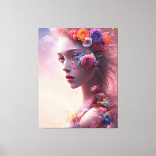 Enchanted Blooms Fantasy Ethereal Beauty Canvas Print