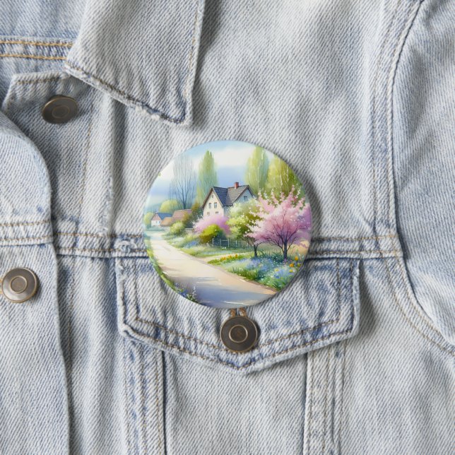 Enchanted Blossom Country Lane Button (In Situ)