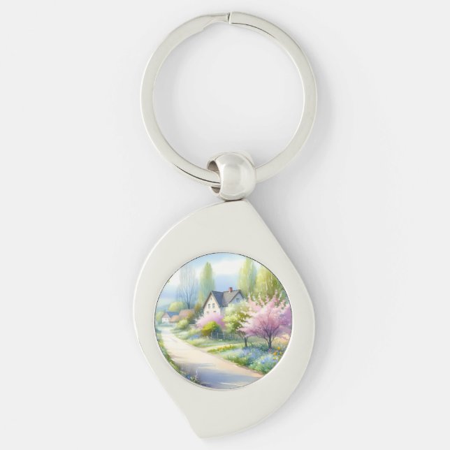Enchanted Blossom Country Lane Keychain (Front)