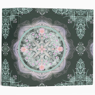 Enchanted Blossom Mandala 3 Ring Binder