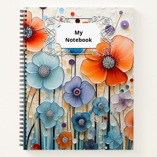 Enchanted Blossoming Meadow Wildflowers Notebook