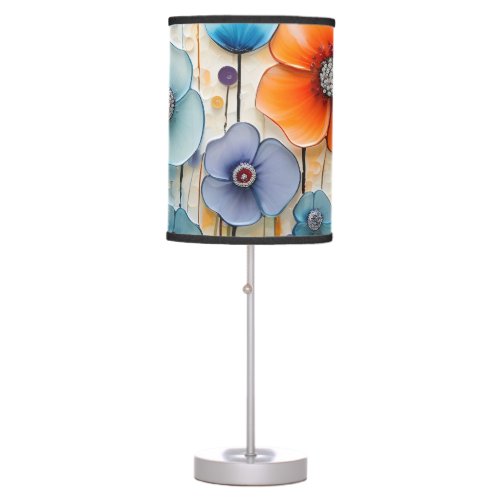 Enchanted Blossoming Meadow Wildflowers Table Lamp