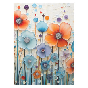 Enchanted Blossoming Meadow Wildflowers Tablecloth