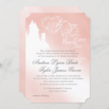 Enchanted Blush Pink Story Book Wedding Invitation by happygotimes at Zazzle