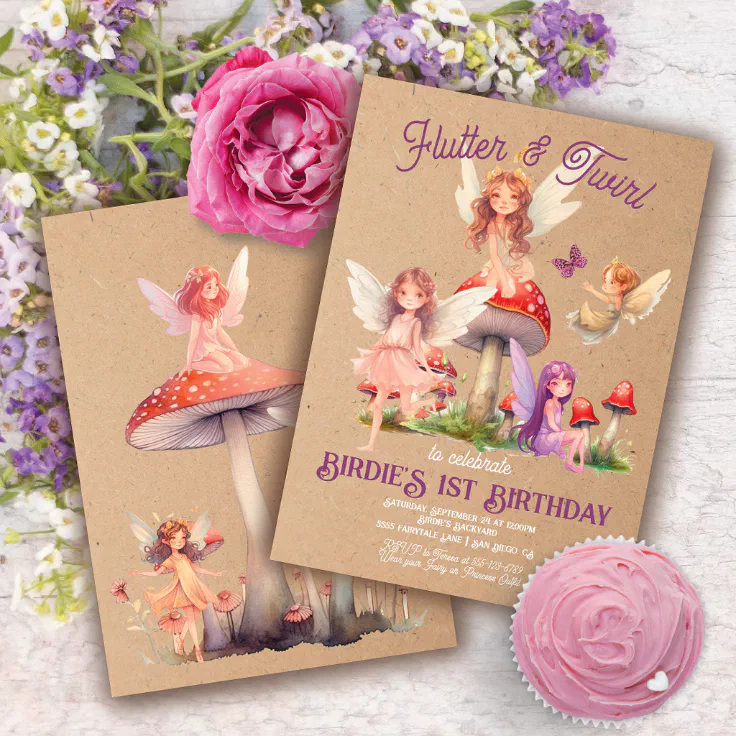 Enchanted Boho Pixie Fairy Princess Birthday Party Invitation (Creator Uploaded)