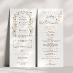 Enchanted Boho Wildflower Garden Wedding Program<br><div class="desc">Soft pastel wildflower wedding program</div>