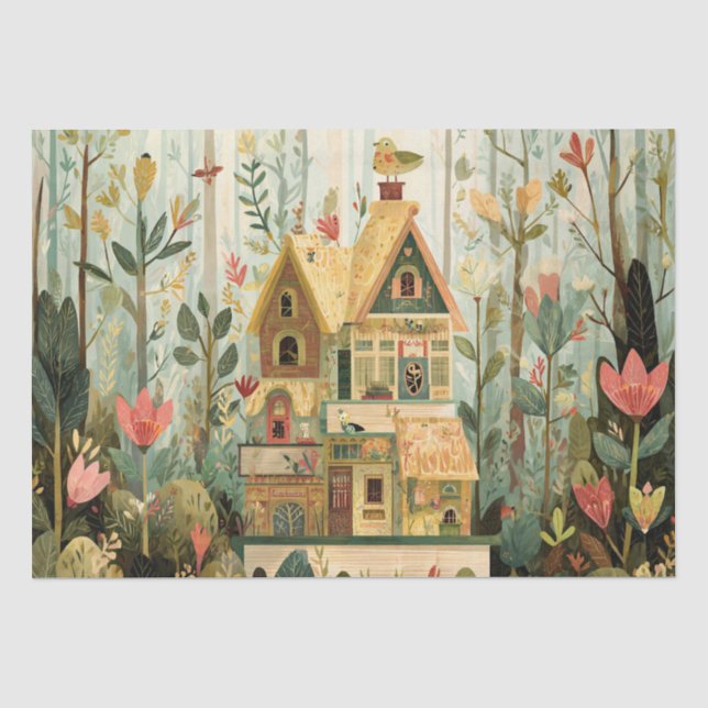 Enchanted Book House Tissue Paper (Front)