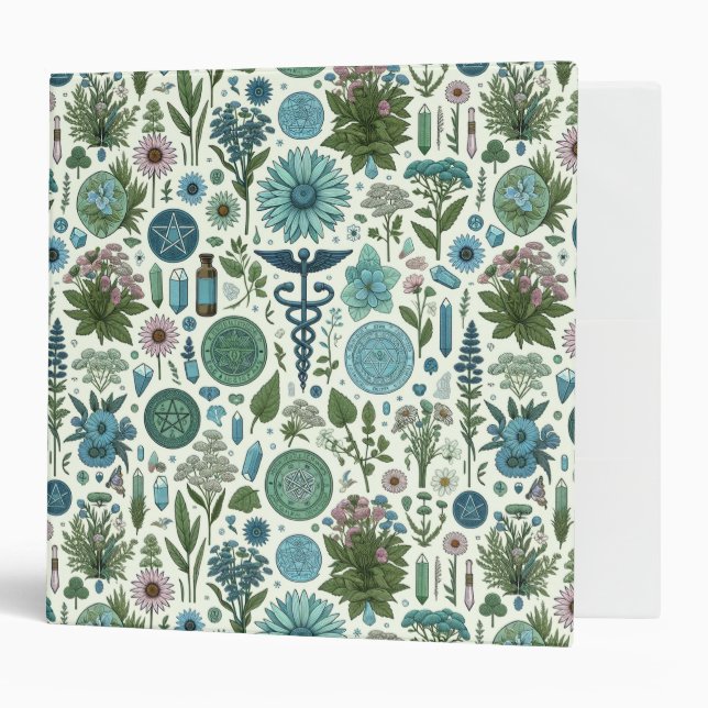 Enchanted Botanica: Magical Herbs & Witchcraft 3 Ring Binder (Front/Inside)