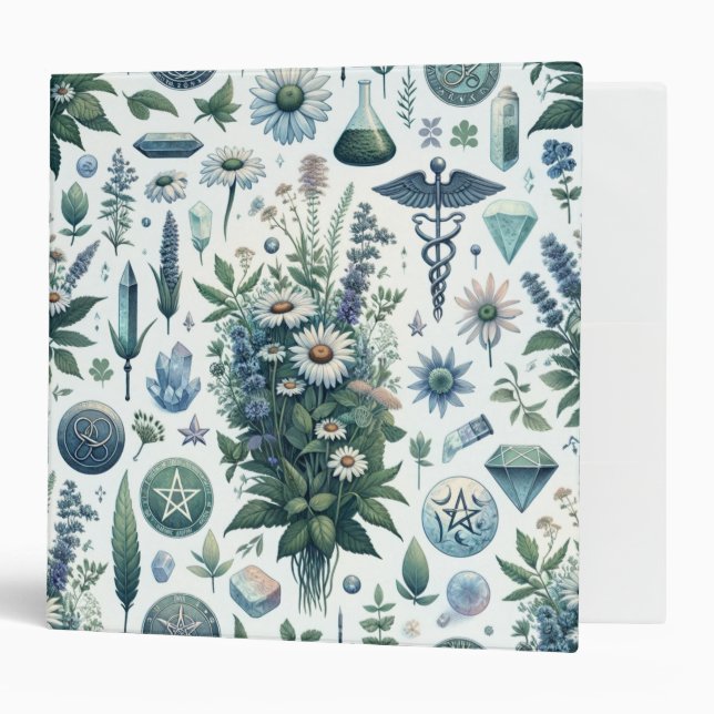 Enchanted Botanica: Magical Herbs & Witchcraft 3 Ring Binder (Front/Inside)