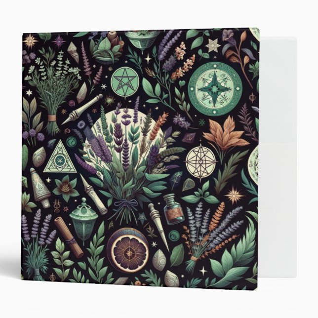 Enchanted Botanica: Magical Herbs & Witchcraft 3 Ring Binder (Front/Inside)