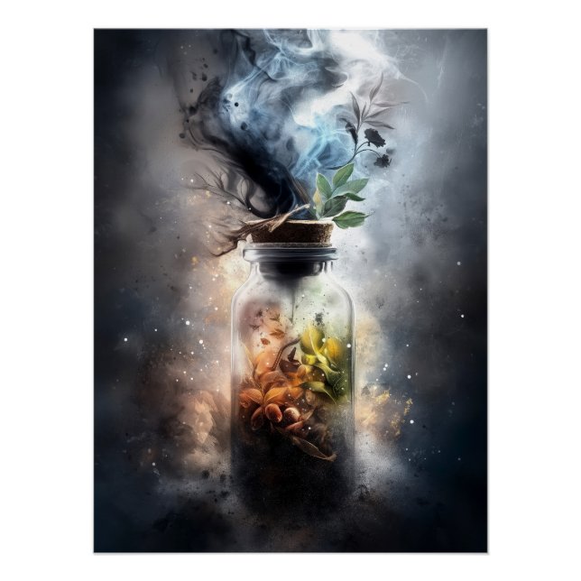 Enchanted Bottle of Life and Shadows Poster (Front)