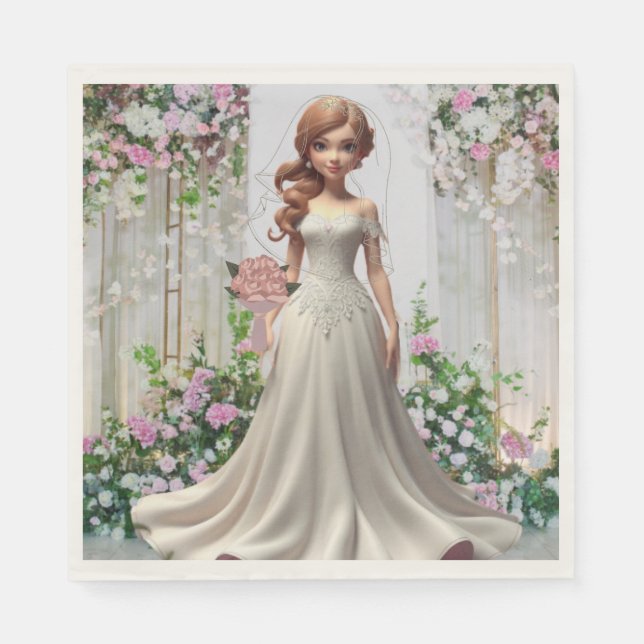 Enchanted Bride Napkins (Front)
