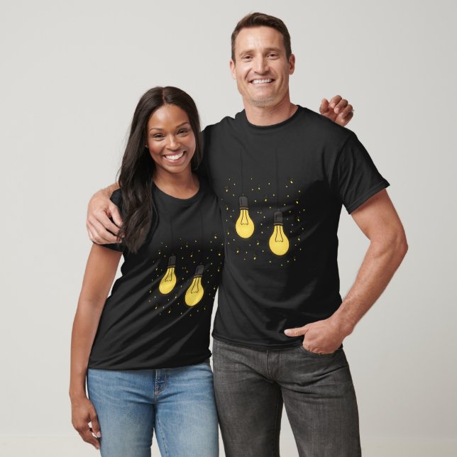 Enchanted Bulbs: Fireflies Dancing Around Light T-Shirt (Unisex)