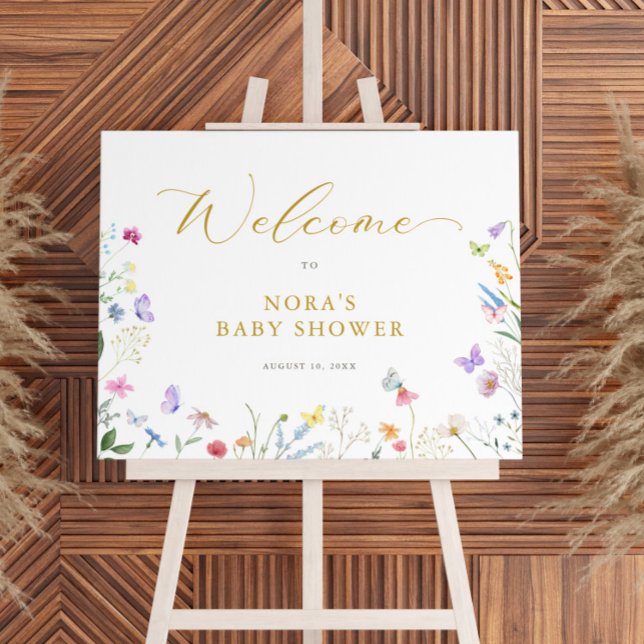 Enchanted Butterflies Baby Shower Welcome Foam Board (Creator Uploaded)