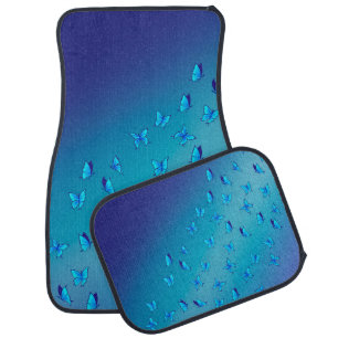 Enchanted Butterflies Blue Moon Car Floor Mat