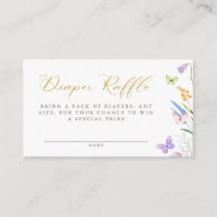 Enchanted Butterflies Floral Diaper Raffle