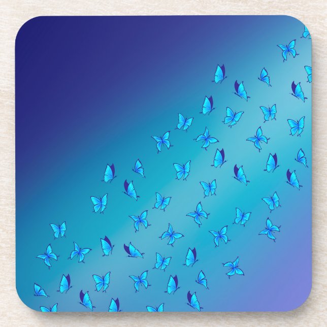 Enchanted Butterflies Plastic  Beverage Coaster (Front)