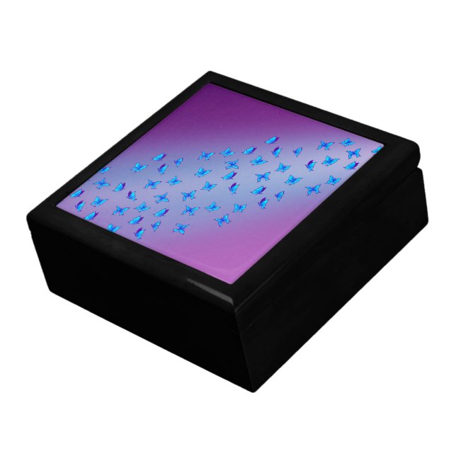 Enchanted Butterflies Purple  Gift Box (Side)