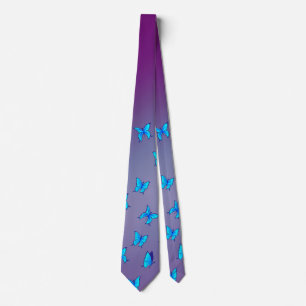 Enchanted Butterflies Purple Neck Tie