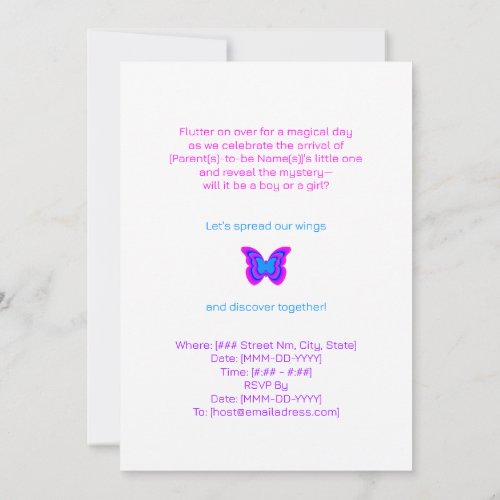 Enchanted Butterfly Collection Invitation