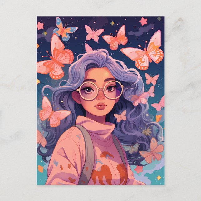 Enchanted Butterfly Dream Postcard (Front)