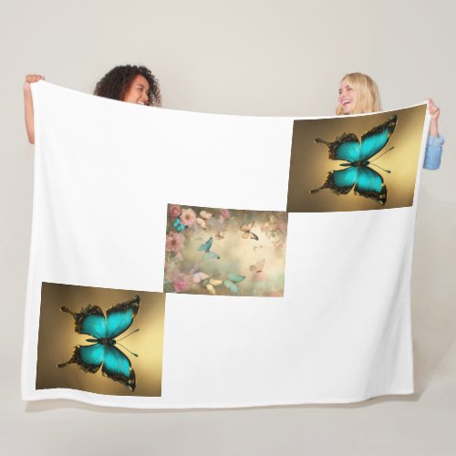 Enchanted Butterfly Dreams Vibrant and Cozy Blan Fleece Blanket