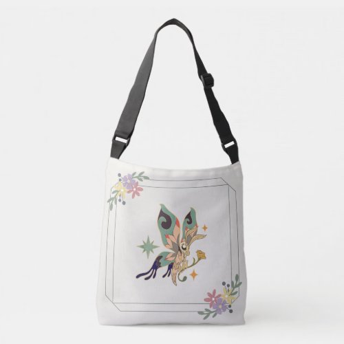 Enchanted Butterfly Floral Crossbody Bag