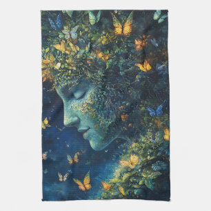 Enchanted Butterfly Forest Goddess (1) Kitchen Towel