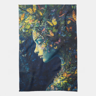 Enchanted Butterfly Forest Goddess (2) Kitchen Towel