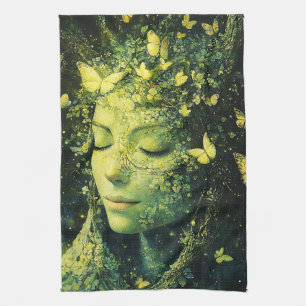 Enchanted Butterfly Forest Goddess (3) Kitchen Towel