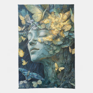 Enchanted Butterfly Forest Goddess (4) Kitchen Towel