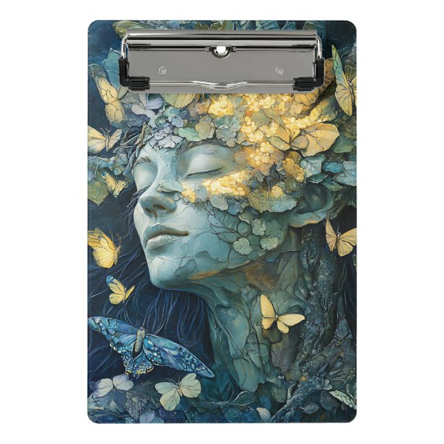 Enchanted Butterfly Forest Goddess (4) Mini Clipboard (Front)