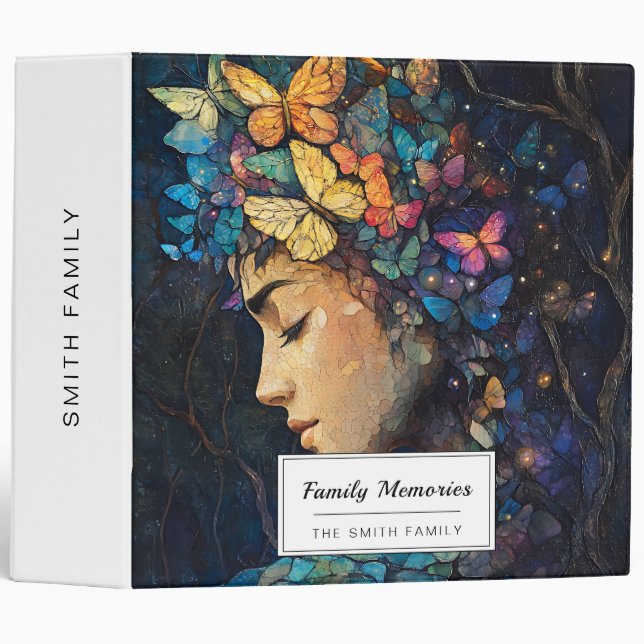 Enchanted Butterfly Forest Goddess (5) 3 Ring Binder (Front/Spine)