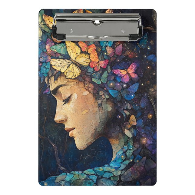 Enchanted Butterfly Forest Goddess (5) Mini Clipboard (Front)