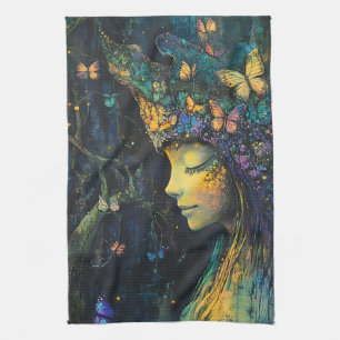 Enchanted Butterfly Forest Goddess (6) Kitchen Towel
