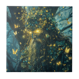 Enchanted Butterfly Forest Goddess (8) Ceramic Tile