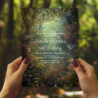 Enchanted Butterfly Forest Invitation