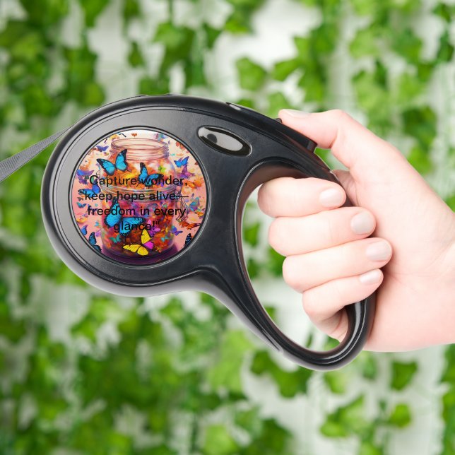 Enchanted Butterfly Jar. Retractable Pet Leash (Hand)
