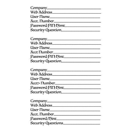 Enchanted Butterfly Password and Web Address Book (Information )