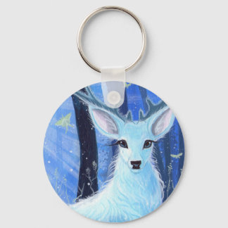 "Enchanted by Moonlight" White Stag Keyring