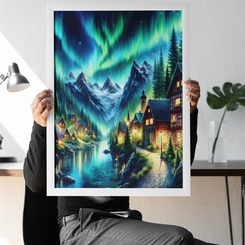 Enchanted Cabin in Whispering Woods Poster