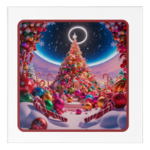 Enchanted Candyland Christmas Tree Wall Art