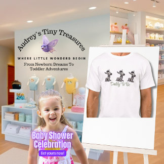 Enchanted Cartoon Zebra Baby Shower T-Shirt