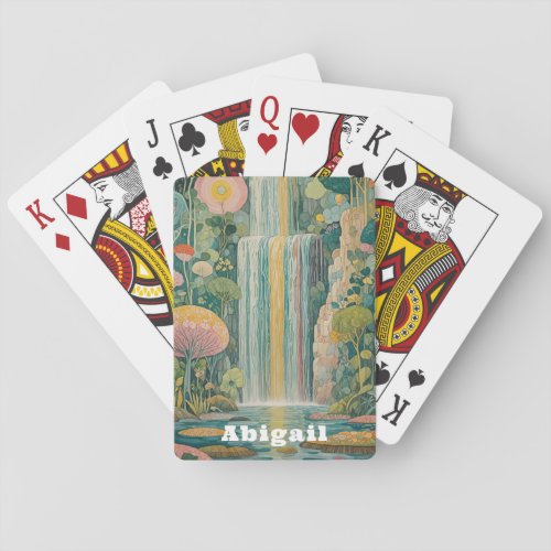 Enchanted Cascade of Dreams Poker Cards